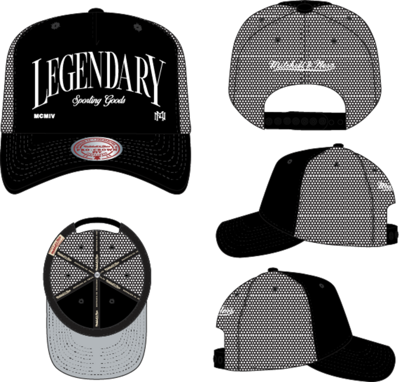 Mitchell & Ness Black Be Legendary Trucker Hat