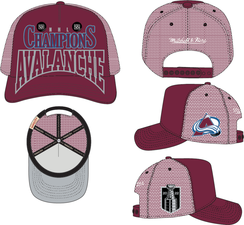 Mitchell & Ness Colorado Avalanche Maroon Big Champ Trucker Hat
