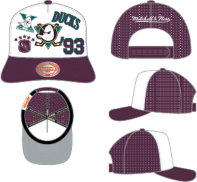 Mitchell & Ness Anaheim Ducks White Vintage Gridlock Trucker Hat