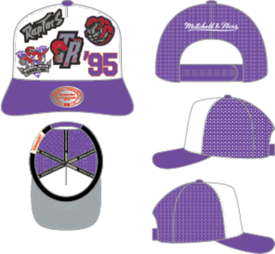 Mitchell & Ness Toronto Raptors White Hardwood Classics Gridlock Trucker Hat
