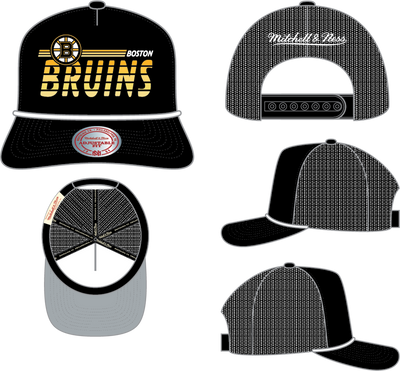 Mitchell & Ness Boston Bruins Black Graded Trucker Hat