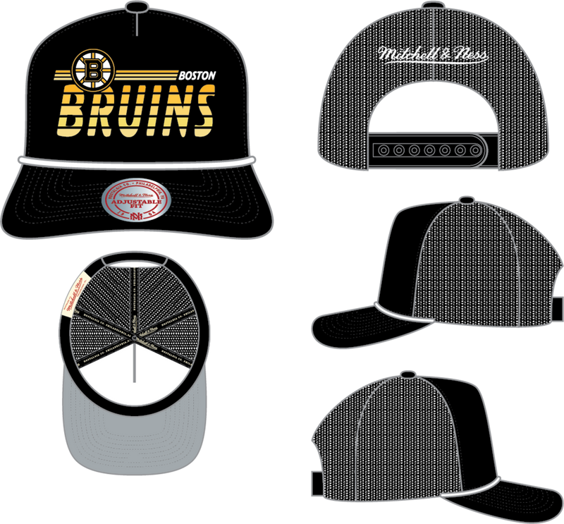 Mitchell & Ness Boston Bruins Black Graded Trucker Hat
