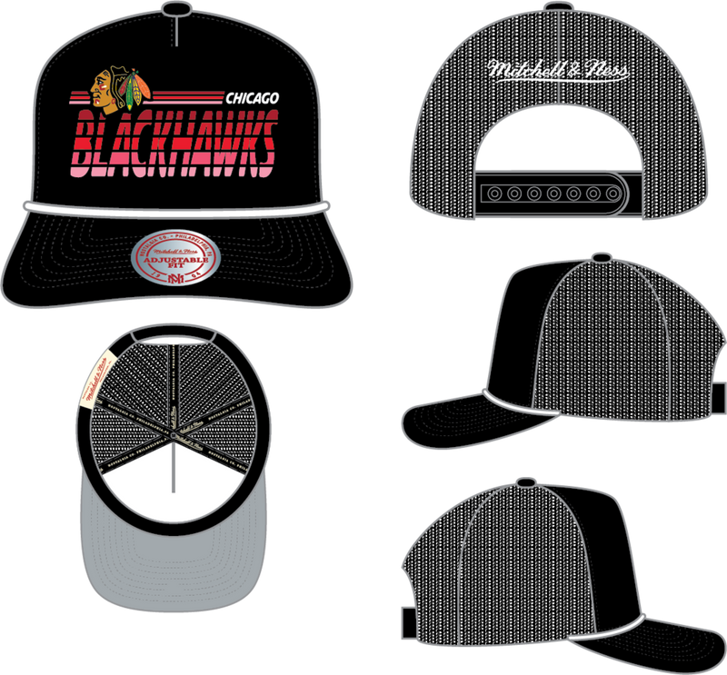 Mitchell & Ness Chicago Blackhawks Black Graded Trucker Hat