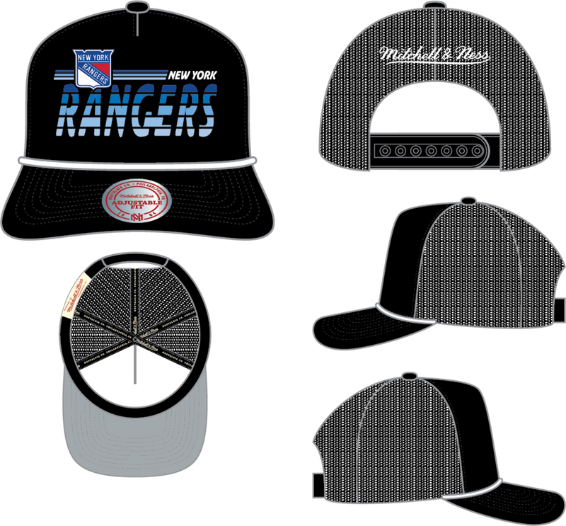 Mitchell & Ness New York Rangers Black Graded Trucker Hat