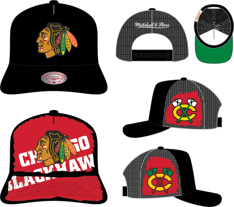 Mitchell & Ness Chicago Blackhawks Black Tremor Trucker Hat