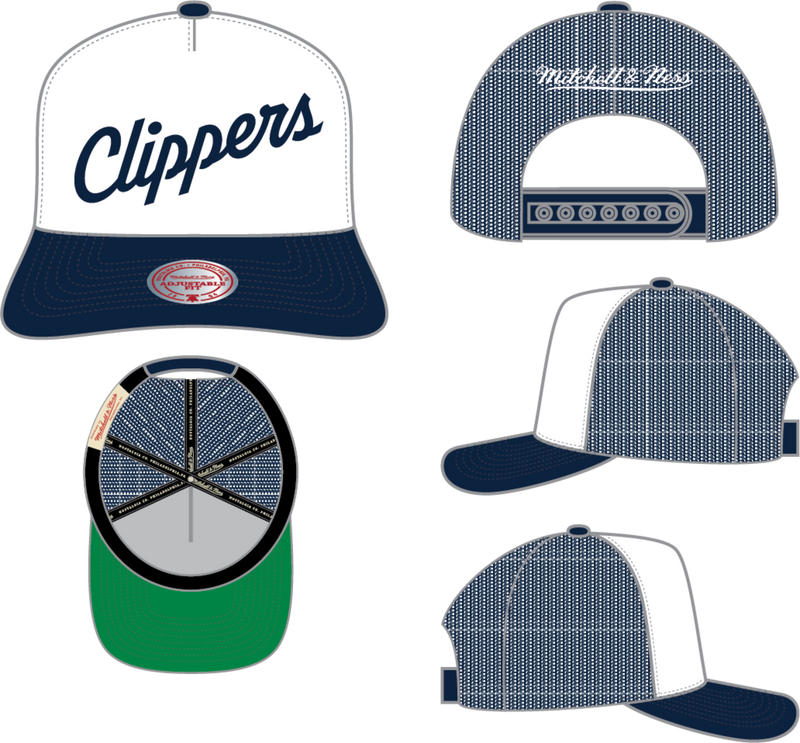 Mitchell & Ness LA Clippers White Print It Trucker Hat