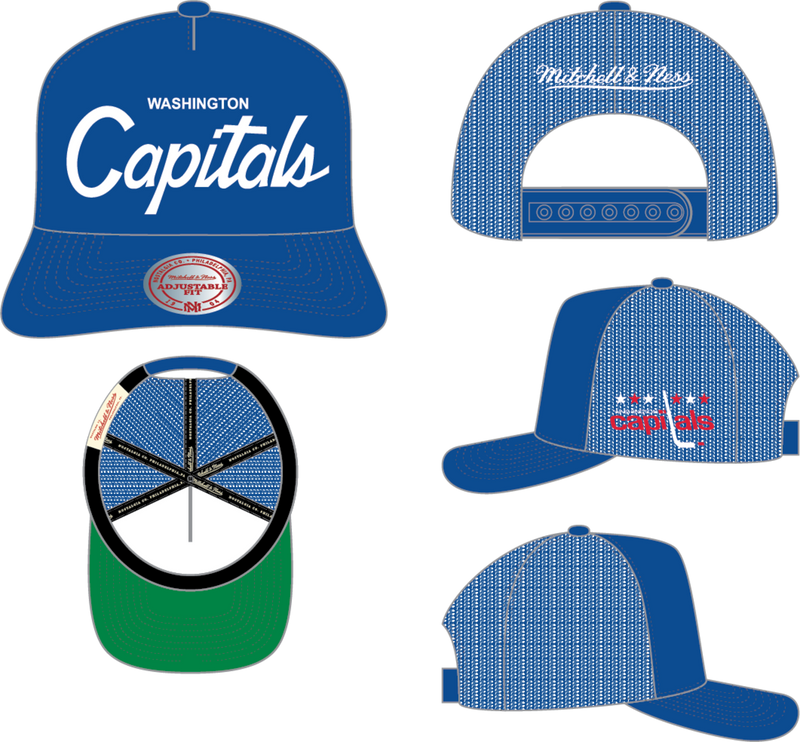 Mitchell & Ness Washington Capitals Navy Vintage Head Coach Trucker Hat