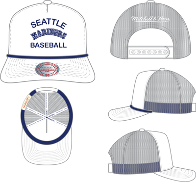 Mitchell & Ness Seattle Mariners Cooperstown Fresh White Trucker Hat