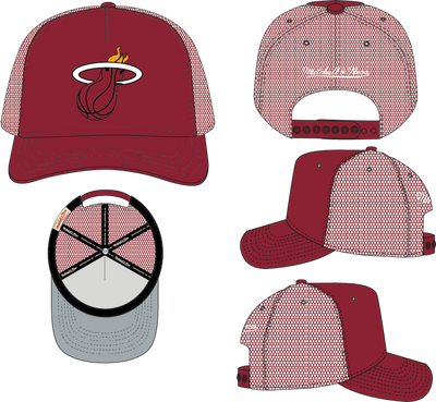 Mitchell & Ness Miami Heat Red Evergreen Trucker Hat