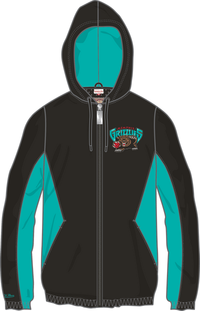 Mitchell & Ness Memphis Grizzlies Black Playmaker Full Zip Windbreaker Jacket