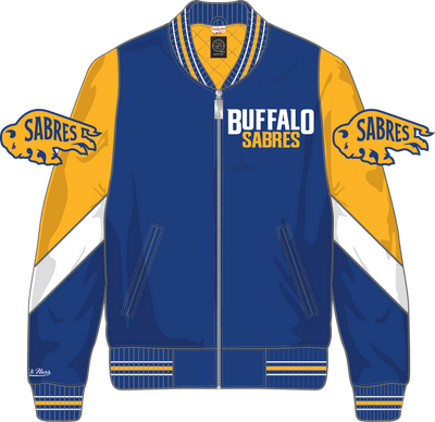 Mitchell & Ness Buffalo Sabres Royal Throw It Back Heavyweight Satin Jacket Current