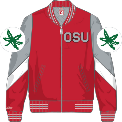 Mitchell & Ness Ohio State Buckeyes Red Throw It Back Heavyweight Satin Jacket Current