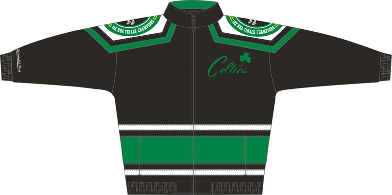 Mitchell & Ness Boston Celtics Black Throw It Back Windbreaker Jacket