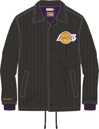 Mitchell & Ness Los Angeles Lakers Black Off the Bus Corduroy Coaches Jacket