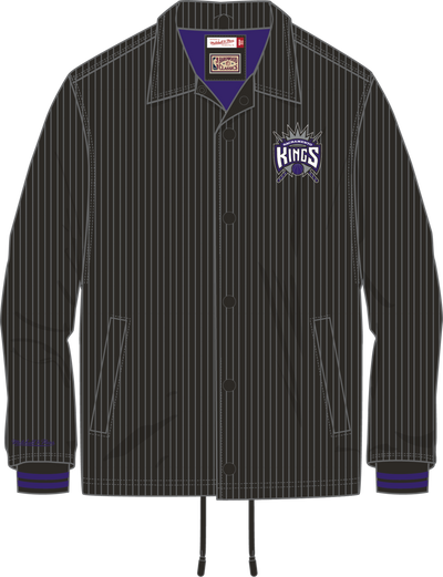 Mitchell & Ness Sacramento Kings Black Off the Bus Corduroy Coaches Jacket