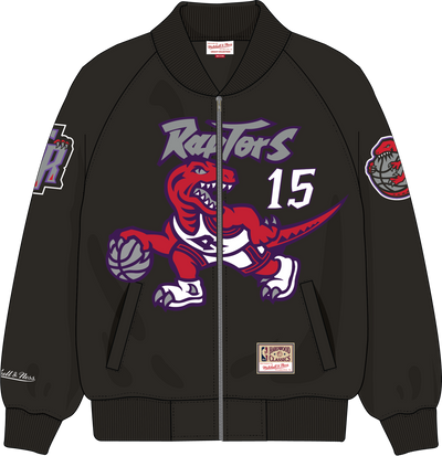 Mitchell & Ness Vince Carter Vince Carter Toronto Raptors Black Maxxed Out Satin Jacket