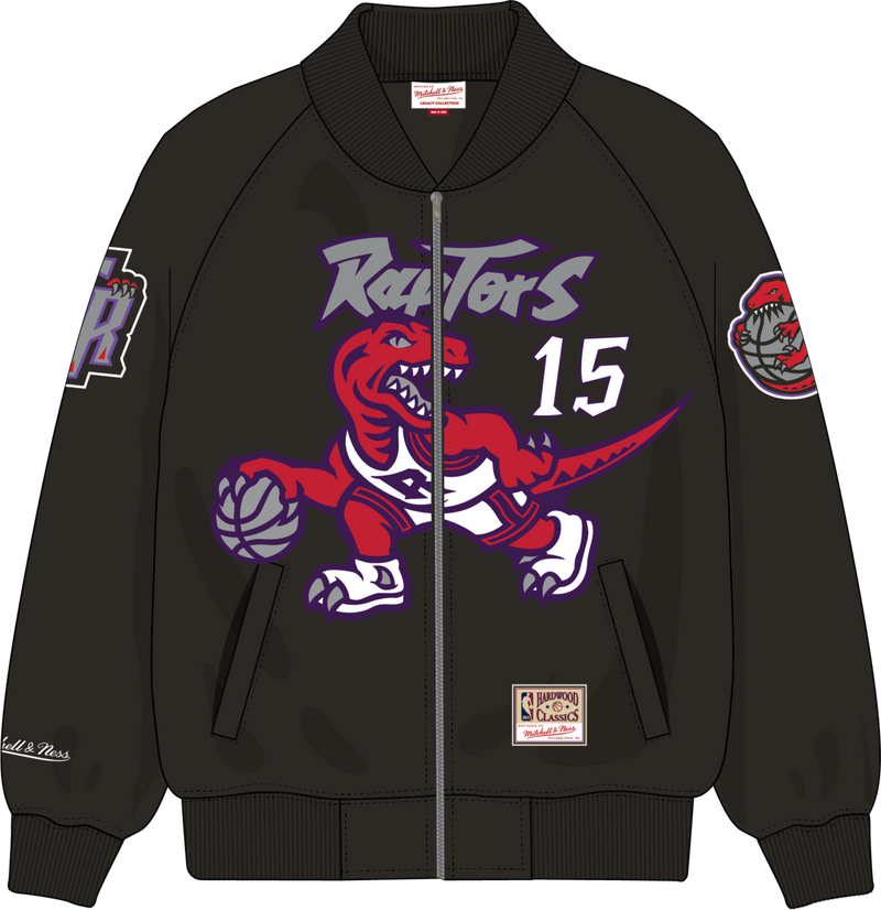 Mitchell & Ness Vince Carter Vince Carter Toronto Raptors Black Maxxed Out Satin Jacket
