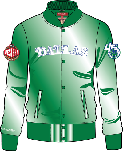 Mitchell & Ness Women's Dallas Mavericks Green Satin Jacket