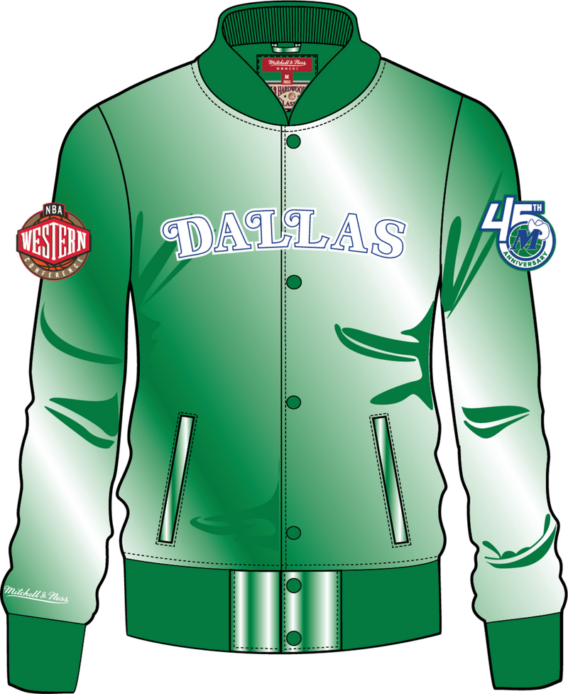 Mitchell & Ness Women's Dallas Mavericks Green Satin Jacket