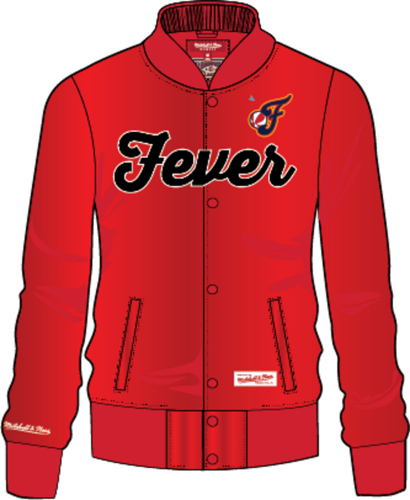 Mitchell & Ness Women's Indiana Fever Red Satin Jacket