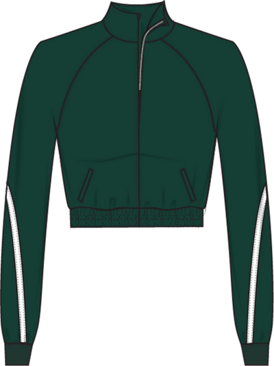 Women's Mitchell & Ness Dark Green M&N Jasmine Knit Hat Jacket