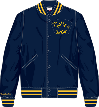 Mitchell & Ness University of Michigan Astros Blue Dark Jacket Wolverines