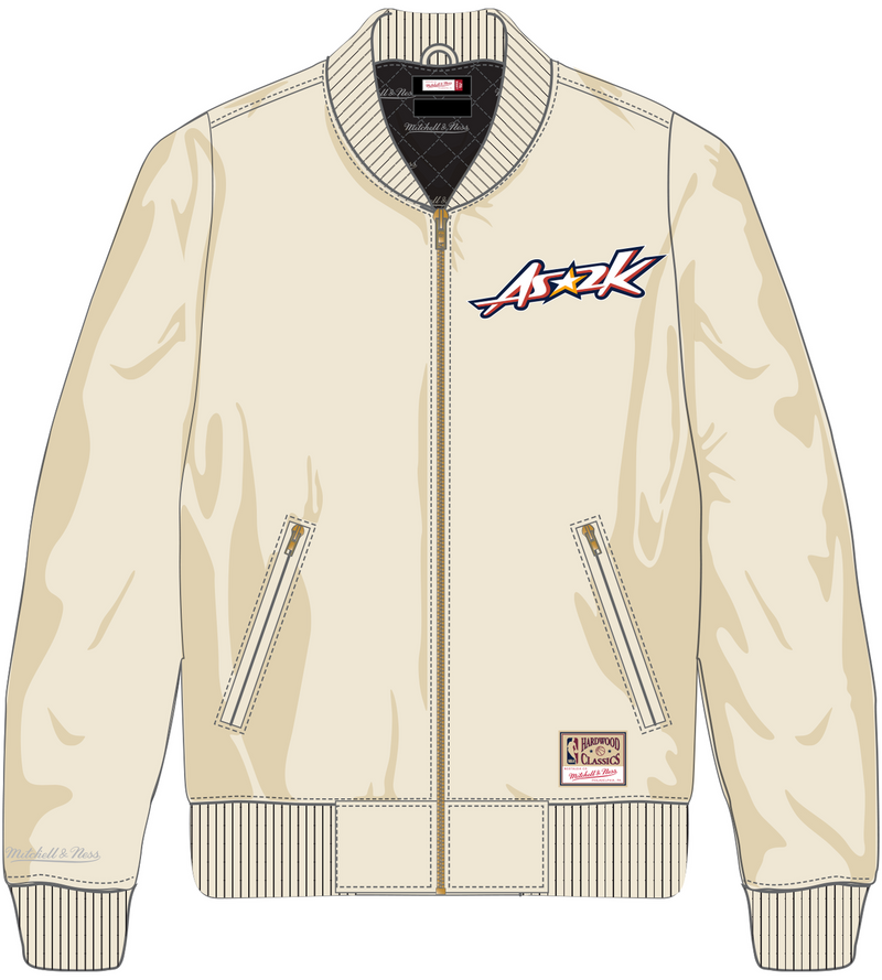 Mitchell & Ness All-Star Cream Satin Jacket