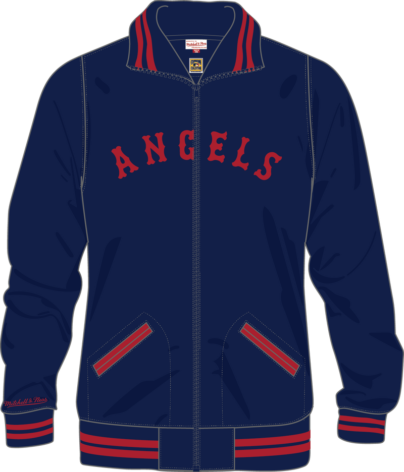 Mitchell & Ness Los Angeles Angels Navy Playoff Win Full Zip Jacket