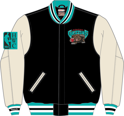 Mitchell & Ness Memphis Grizzlies Black Off Day Varsity Jacket