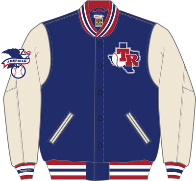 Mitchell & Ness Texas Rangers Royal Off Day Varsity Jacket