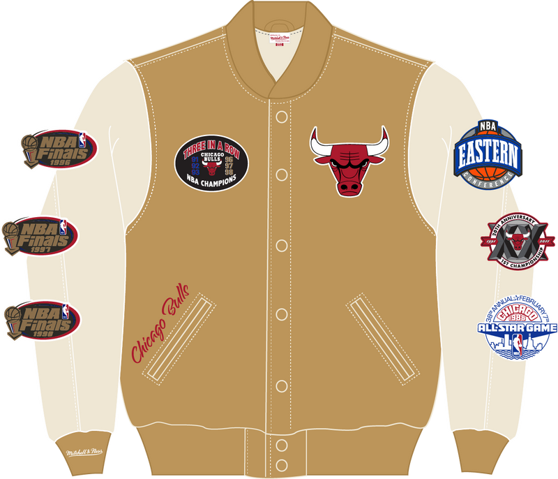 Mitchell & Ness Chicago Bulls Dusted Collection Varsity Jacket
