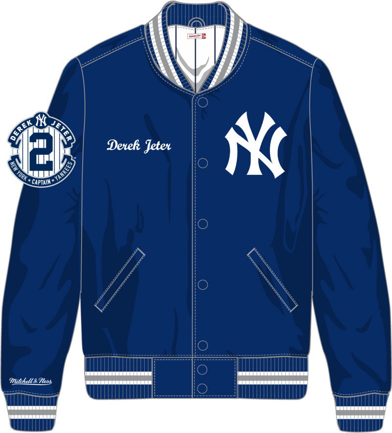 Mitchell & Ness Derek Jeter New York Yankees Navy Player Collection Lightweight Satin Jacket