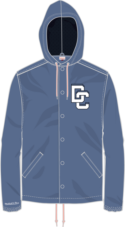 Mitchell & Ness Washington Nationals Blue City Connect Hooded Coaches Jacket