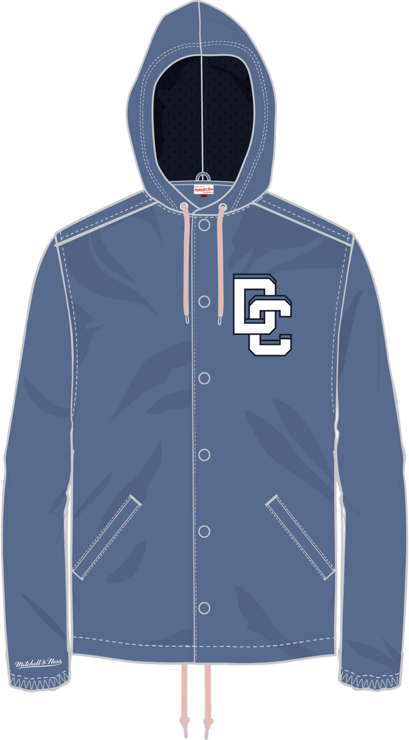 Mitchell & Ness Washington Nationals Blue City Connect Hooded Coaches Jacket