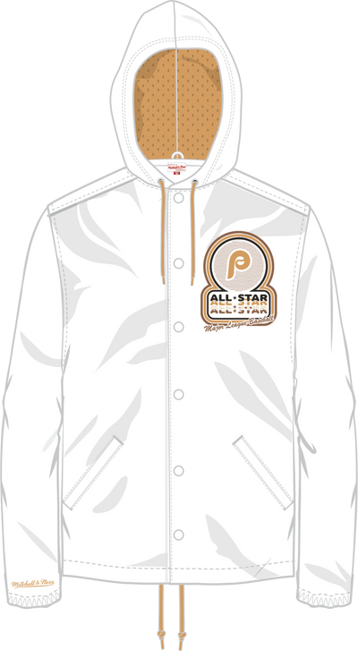 Mitchell & Ness All-Star 1976 White Hooded Coaches Jacket