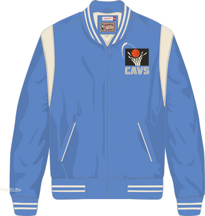 Mitchell & Ness Cleveland Cavaliers Cavaliers Blue Retro Roots Lightweight Satin Jacket