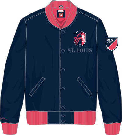 Mitchell & Ness St. Louis City SC Navy Current Logo Team OG 3.0 Lightweight Satin Jacket