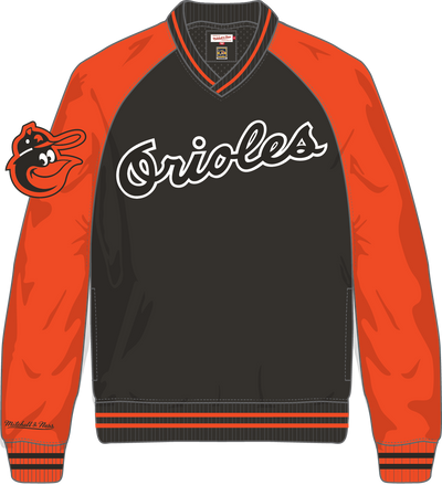 Mitchell & Ness Baltimore Orioles Black Nylon Pullover Jacket