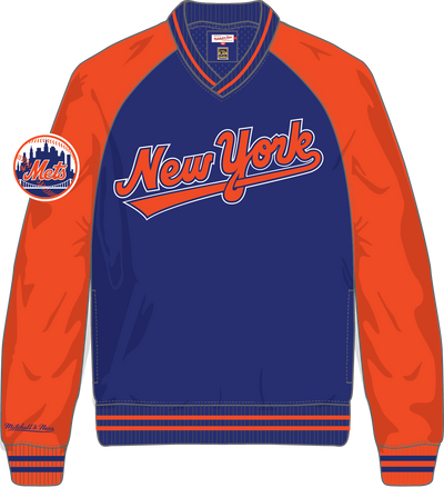 Mitchell & Ness New York Mets Royal Nylon Pullover Jacket