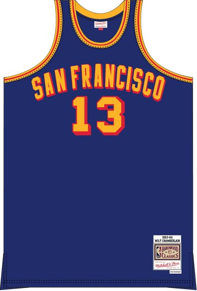 Mitchell & Ness Wilt Chamberlain San Francisco Warriors 1963 Royal Dark Jersey