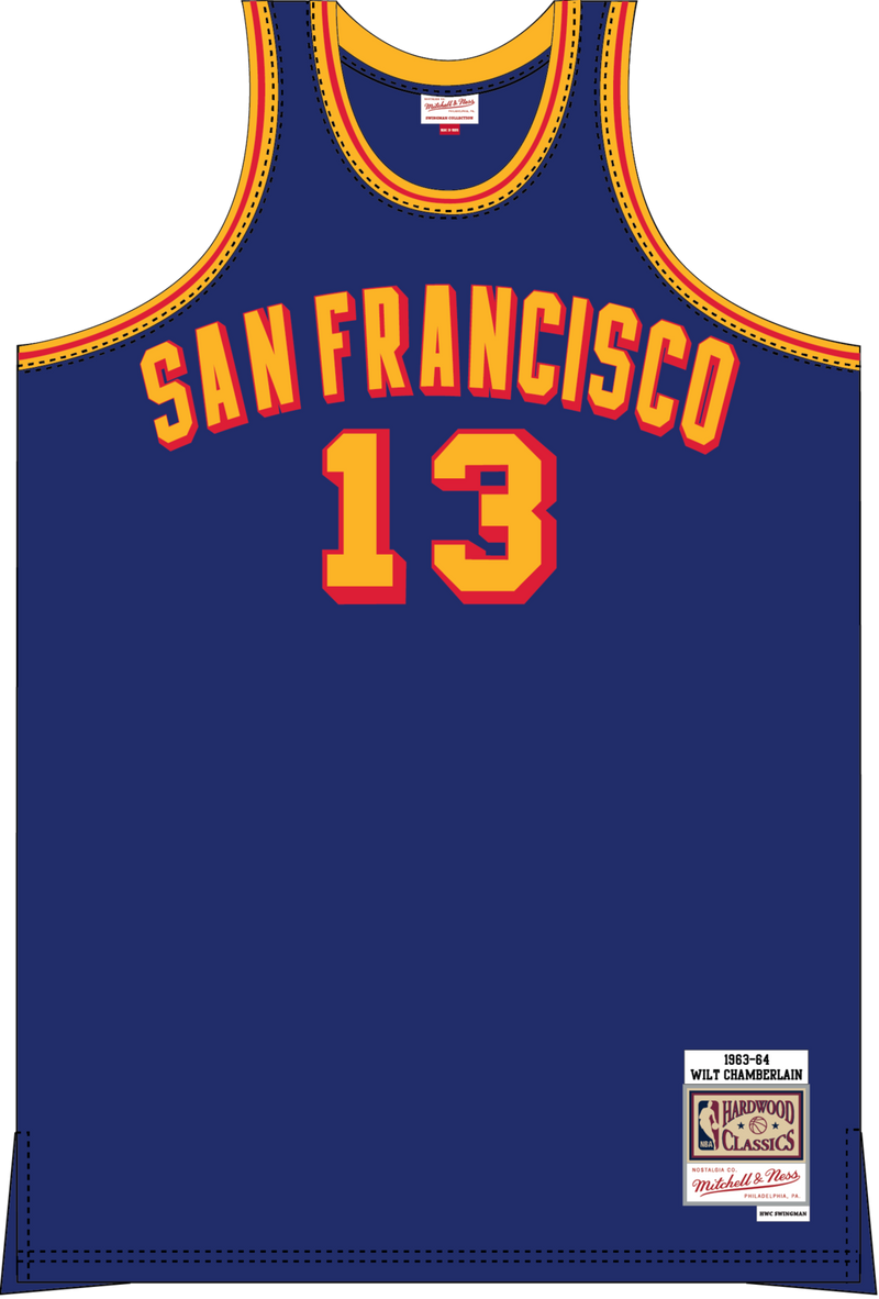 Mitchell & Ness Wilt Chamberlain San Francisco Warriors 1963 Royal Dark Jersey