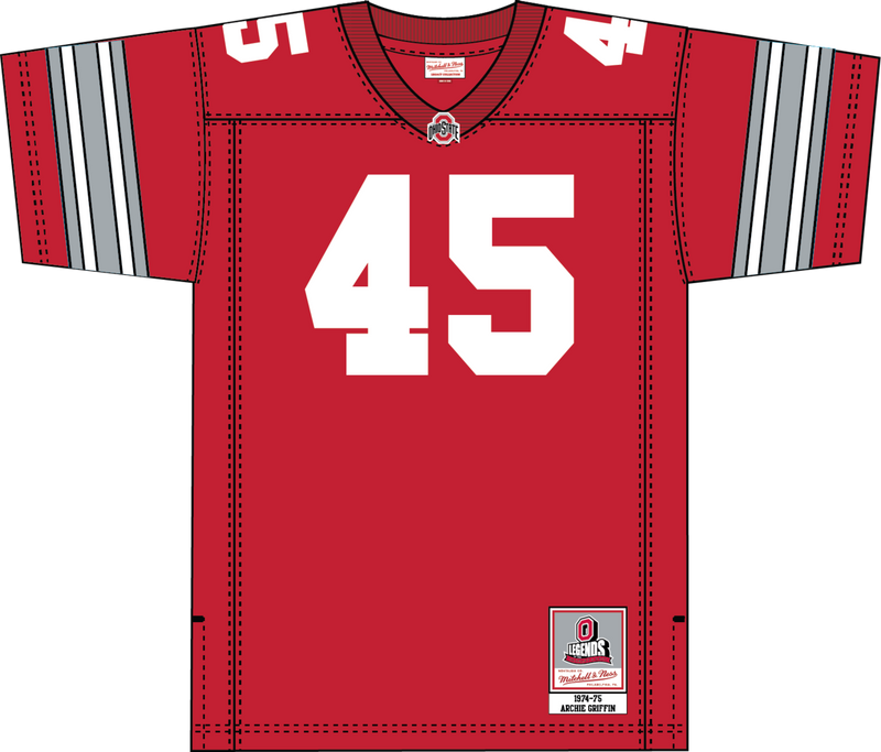 Mitchell & Ness Archie Griffin Ohio State 1974 Scarlet Dark Jersey Buckeyes