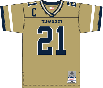 Mitchell & Ness Calvin Johnson Georgia Tech 2006 Gold Dark Jersey Yellow Jackets