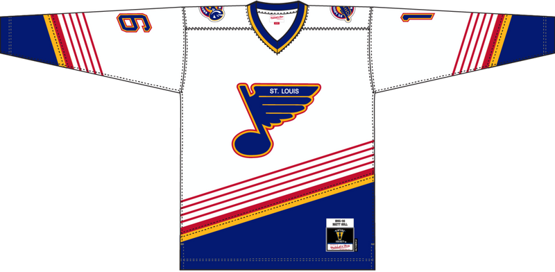 Mitchell & Ness Brett Hull St. Louis Blues 1995 White Jersey
