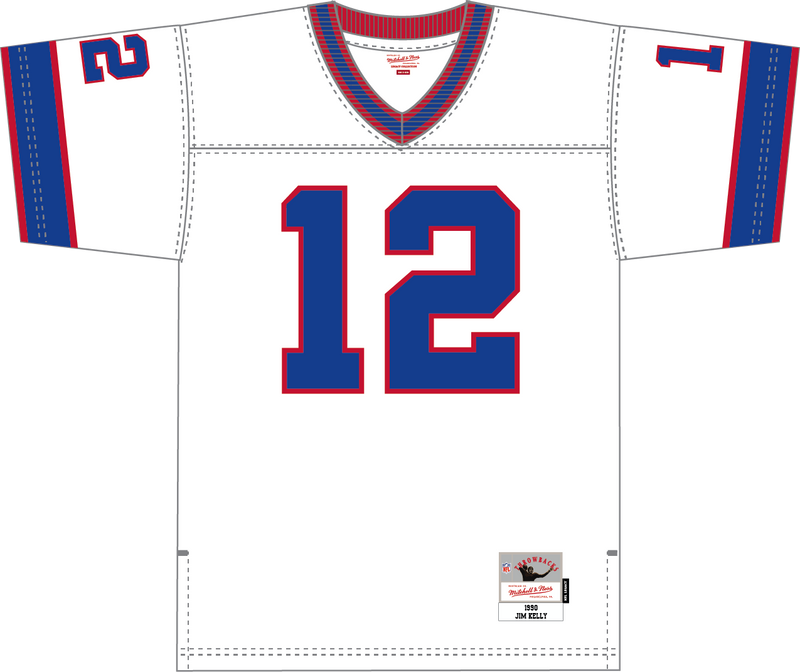 Mitchell & Ness Jim Kelly Buffalo Bills 1990 White Jersey