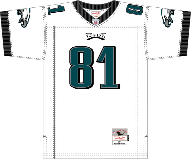 Mitchell & Ness Terrell Owens Philadelphia Eagles 2004 White Jersey
