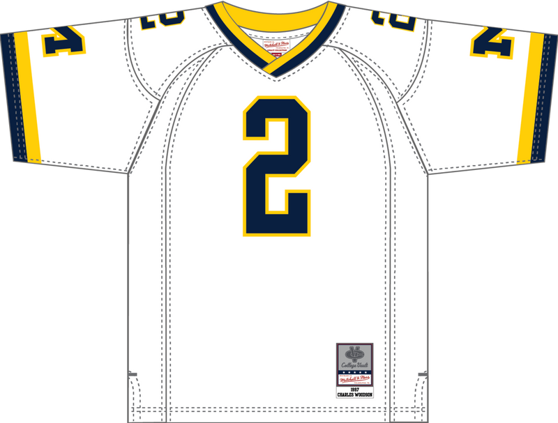 Mitchell & Ness Charles Woodson Michigan Wolverines 1997 White Jersey
