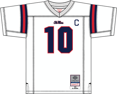 Mitchell & Ness Eli Manning University of Mississippi 2003 White Jersey Ole Miss Rebels