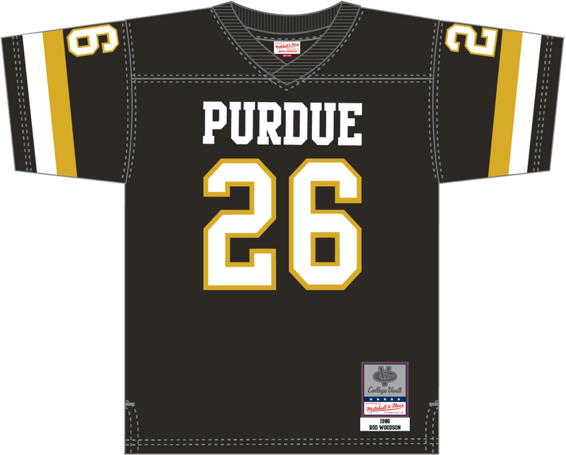 Mitchell & Ness Rod Woodson Purdue University 1986 Black Dark Jersey Boilermakers