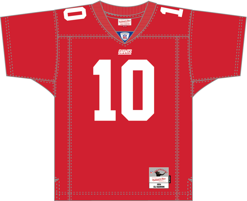Mitchell & Ness Eli Manning New York Giants 2004 Tomato Red Dark Jersey